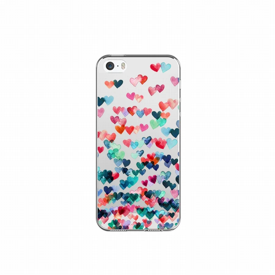 Милый ТПУ мягкий чехол для iPhone 5 5S SE силиконовый прозрачный с дизайном