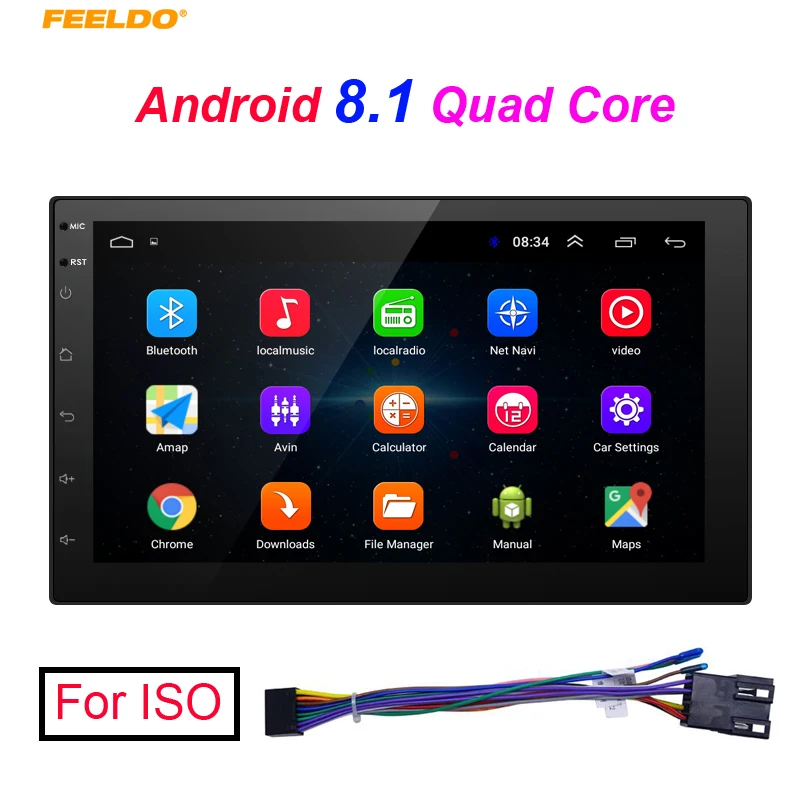 FEELDO Новый 7 дюймовый ультратонкий Android 8 1 четырехъядерный медиаплеер с GPS