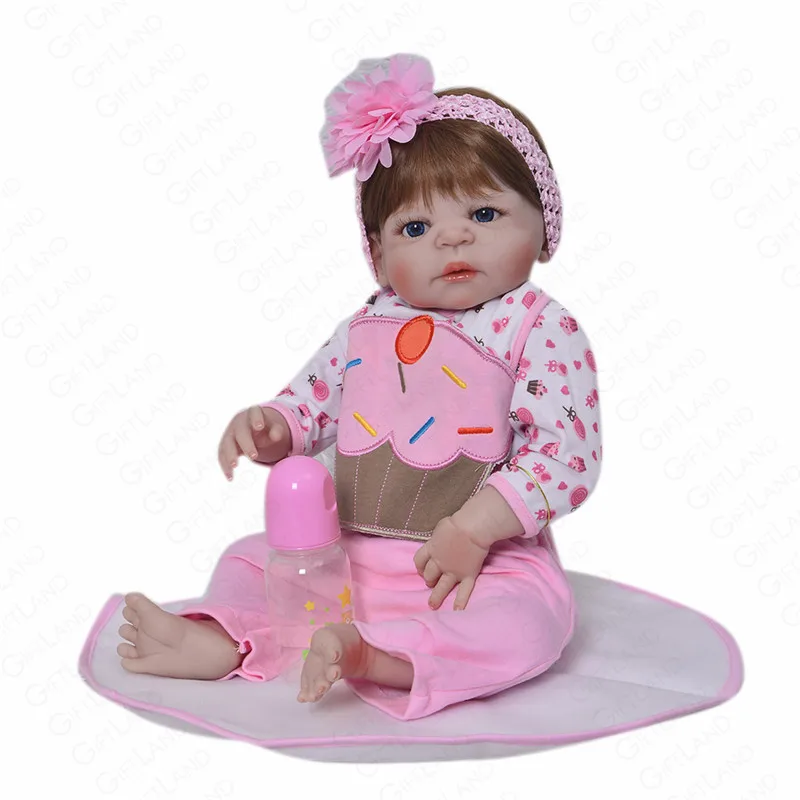 Reborn Детская кукла Bebe полная силиконовая девочка игрушка Реалистичная