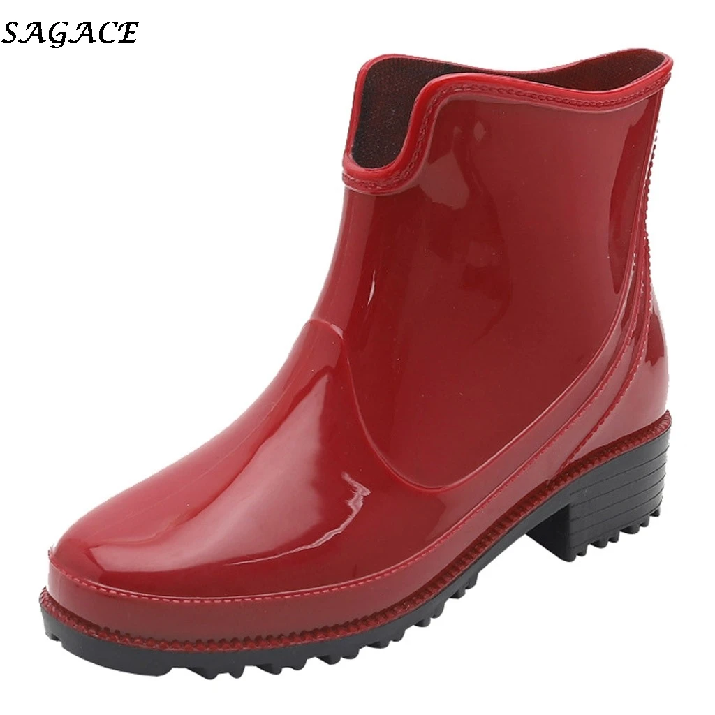 Женские нескользящие резиновые сапоги SAGACE Уличная обувь для воды женские на