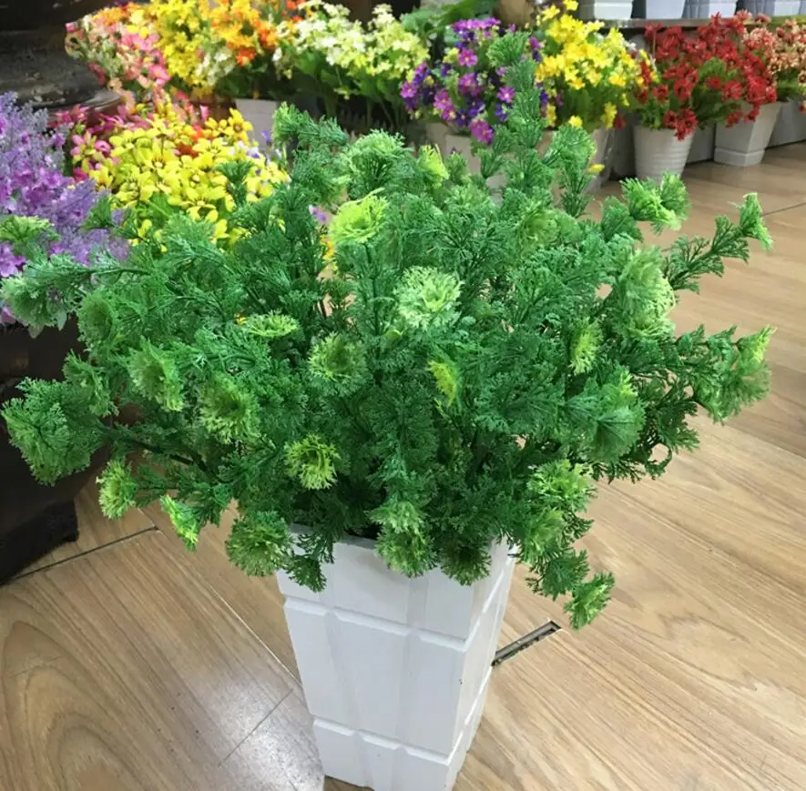 10 шт. искусственная Коралловая трава папоротник ветка зелени для стены фон