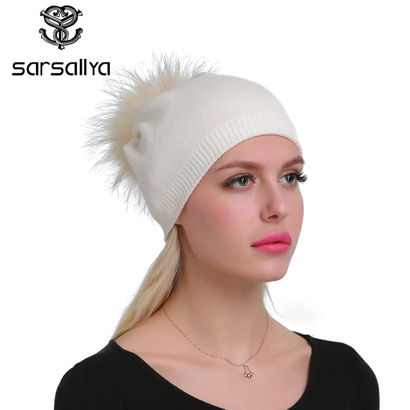 Осень зима шапочки hat мужская вязаный шерстяной повседневная cap с реальными лисий