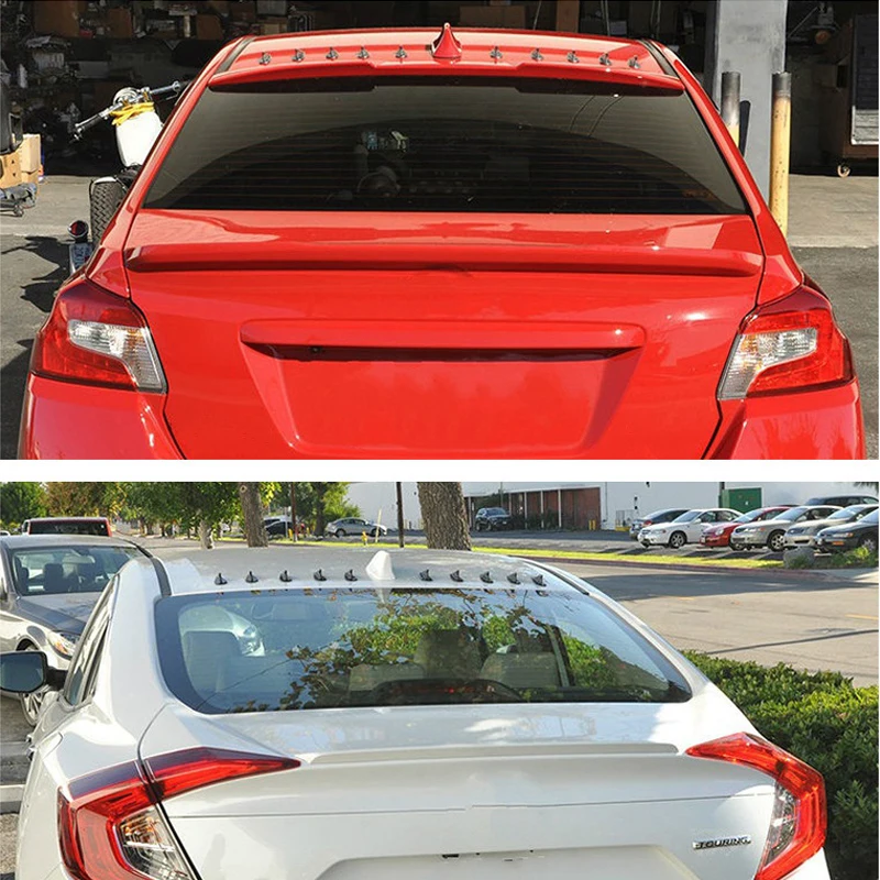 Новинка EVO-Style автомобильные наклейки PP на крышу акулий плавник спойлер комплект
