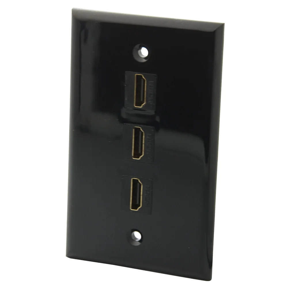 

Настенная панель черного цвета, 1 комплект, 3 порта HDMI, гнездо-гнездо