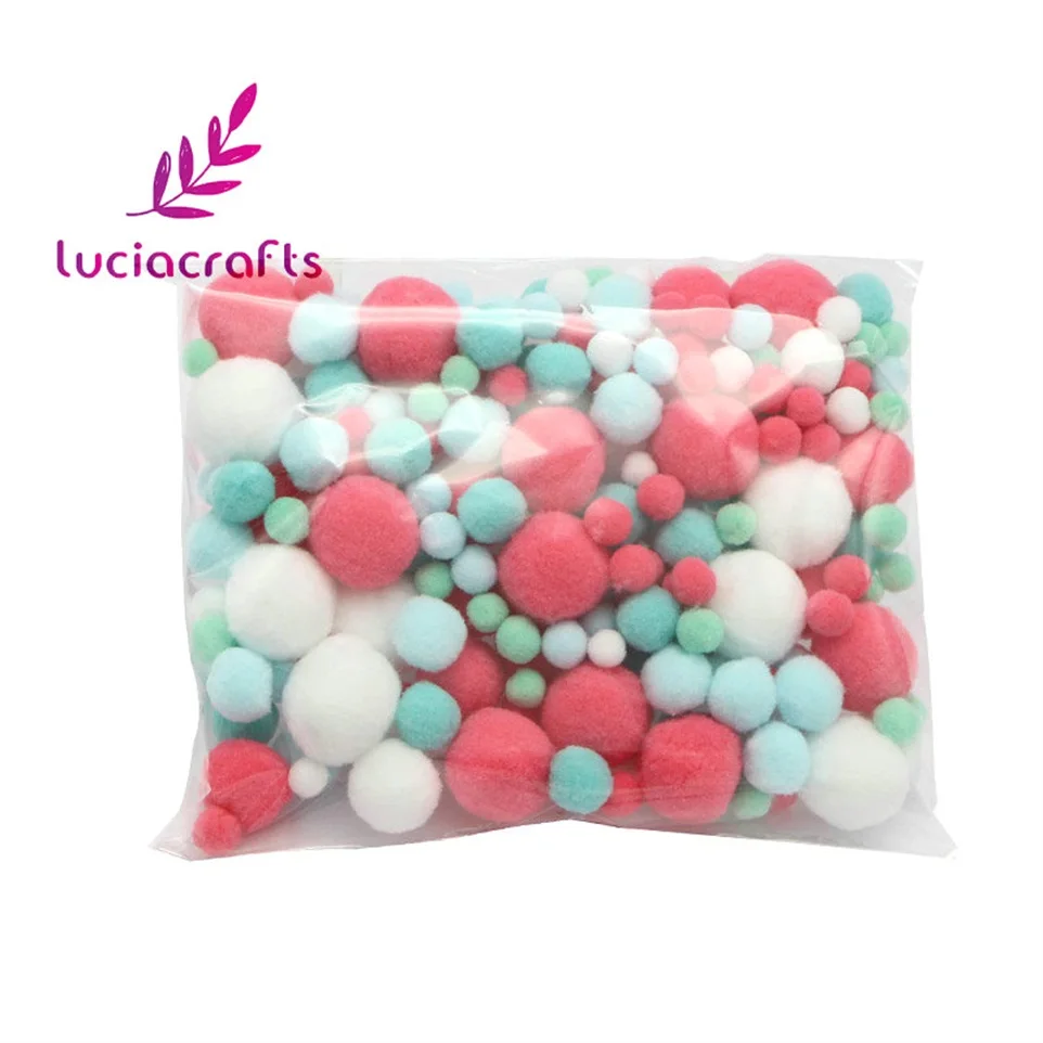 Lucia crafts 20 г разные помпоны смешанные цвета мягкие помпоны DIY ручной работы детские игрушки аксессуары для шитья J0601