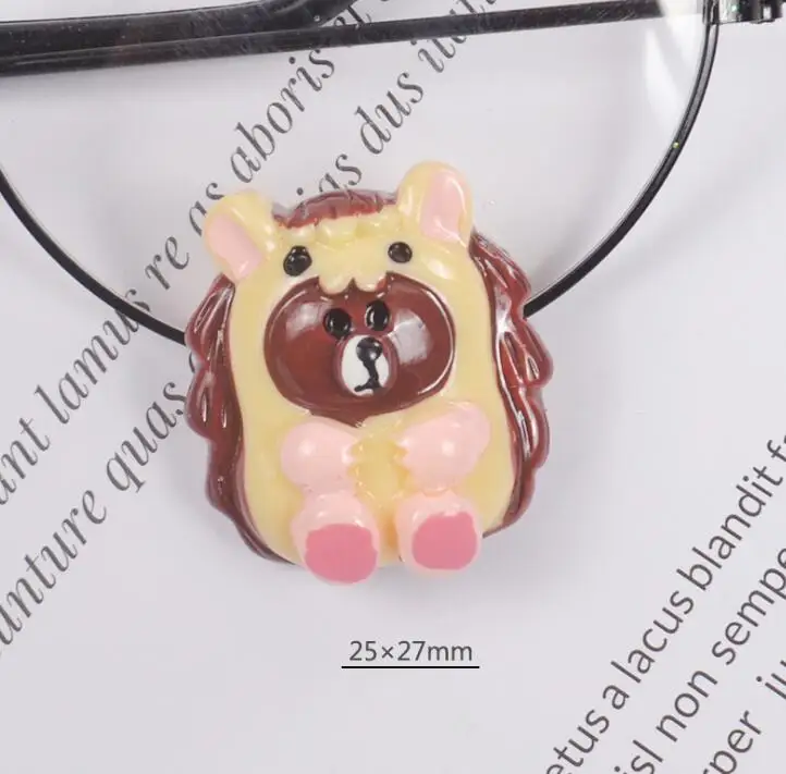 Милая Смола медведь плоская спина, Кабошон DIY Ювелирные изделия/ремесло украшение для альбома - Цвет: 24