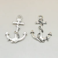 wholesale 3pcslot 38x27mm diy vintage anchor charms for necklace bracelet earring keychain antique alloy jewelry accessories