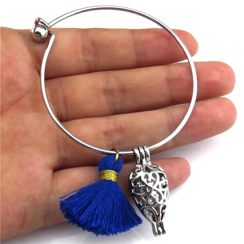 Kb189 Бусины жемчужина клетка расширяемая манжета браслет Капли Воды Медальон