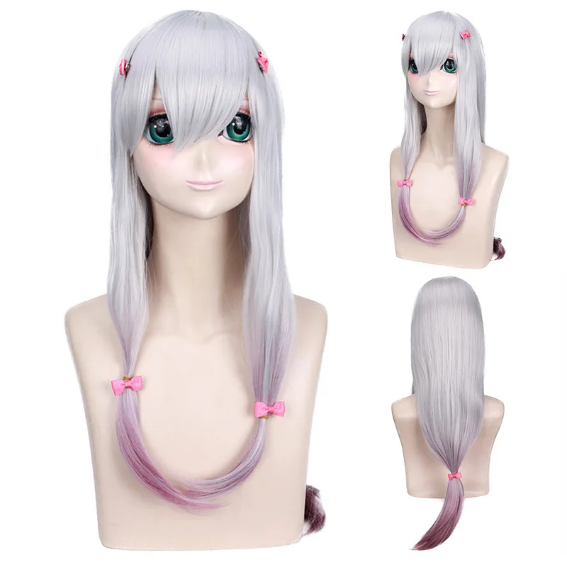 Eromanga Izumi Sagiri парик для косплея 80 см длинный прямой костюм вечеринки Высокое