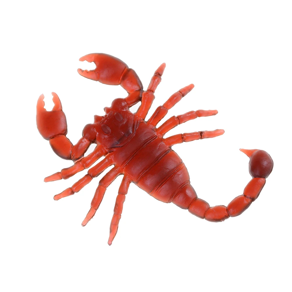 Scorpion 10 шт./компл. моделирование резиновые тараканы Шутки Игрушки Сороконожка украшения шутка ужас поддельные червей забавные гаджеты детская игрушка - Цвет: Scorpion