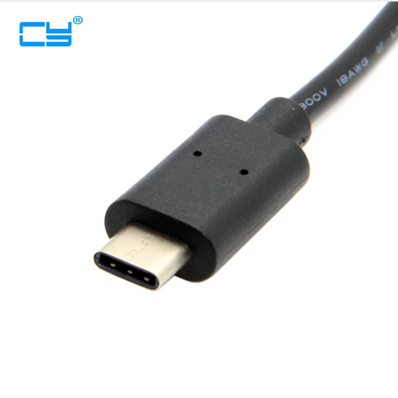 20 см USB 3 1 Тип C переменного тока в постоянный 5 2 мм Мощность штекер Удлинительный