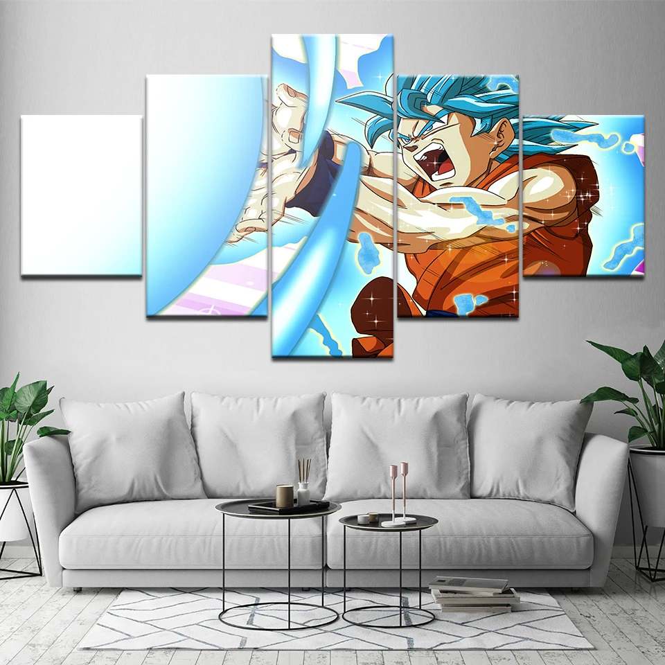 Стены Книги по искусству HD с Pictures Home Decor 5 шт. Dragon Ball Характер кадров современные