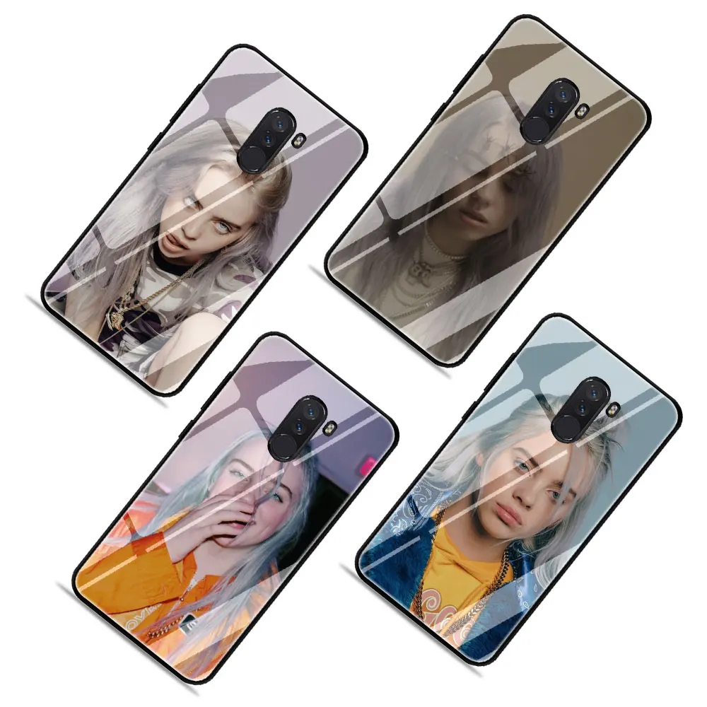 Billie Eilish закаленное стекло чехол для телефона Xiaomi mi 8 9 Красный mi 4X 6A Note 5 6 7 Pro Pocophone F1