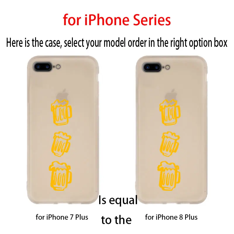Замороженный стеклянные пивные летний мягкий чехол для iPhone 12 11 Pro X XS Max XR 8 7 6 Plus 5s SE