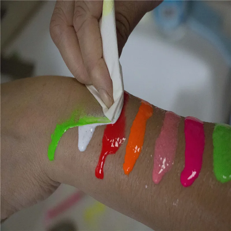 УФ Blacklight реактивный флуоресцентный пигмент для макияжа тела блеск при