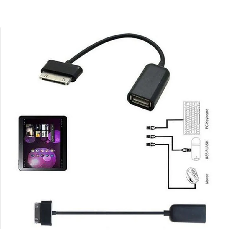 USB-хост OTG кабель для передачи данных адаптер Samsung Galaxy Tab 2 Note N8000 P3110 P5100 P5110 P7510 P7500 P7300