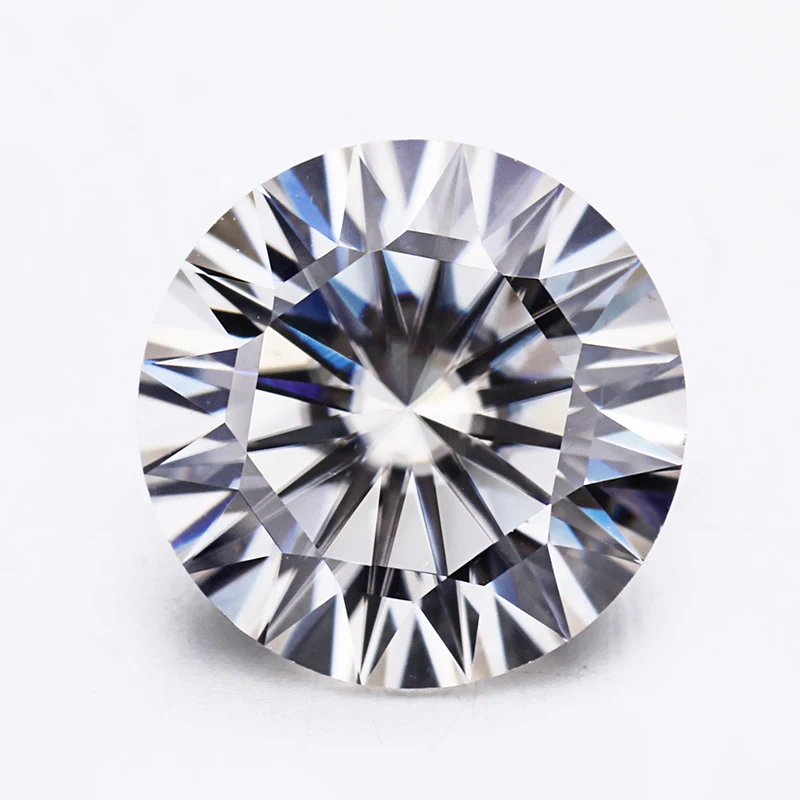 Супер белое круглое кольцо с алмазом Moissanite DEF цвет 6 5 мм 1 карат 16 сердец и стрел