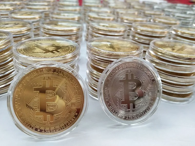 Новая позолоченная монета Биткоин коллекционный подарок Casascius Bit монета арт-коллекция монет btc физическая Золотая памятная монета