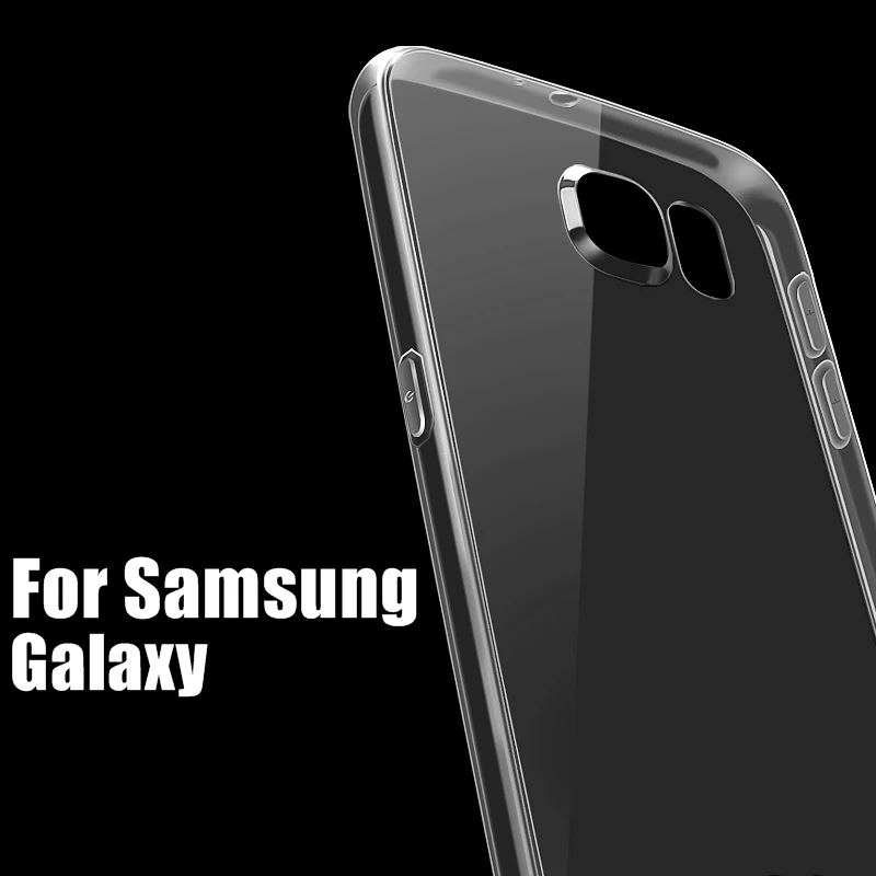 Ultra-thin Soft Phone Case For Samsung Galaxy S3 S4 S5 mini S6 S7 Edge Plus Note 2 3 4 5 On5 On7 E5 E7 TPU Transparent Cover |