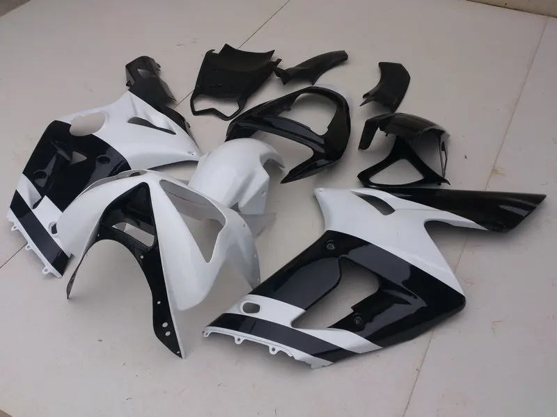 Изготовленный На Заказ набор обтекателей для KAWASAKI Ninja ZX6R 636 03 04 ZX 6R 2003 2004 ABS черные