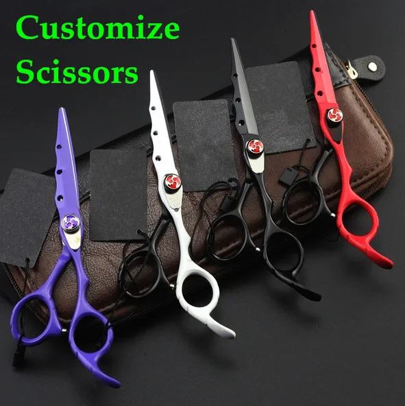 

Customize professional Japan 440c 6 inch cut hair scissor thinning barber tools cutting shears makas hairdressing scissors set
