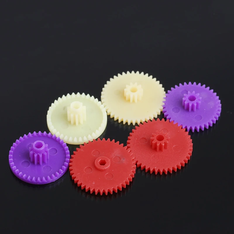 Комплект шестеренок сделай сам из 18 видов разноцветного пластика маленькая