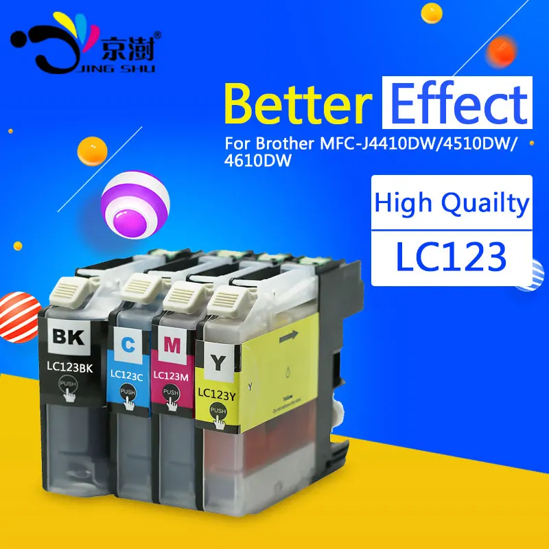Совместимый чернильный картридж LC121 LC123 для Brother MFC J4410DW J4510DW J4610DW J4710DW J470DW J6920DW J870DW