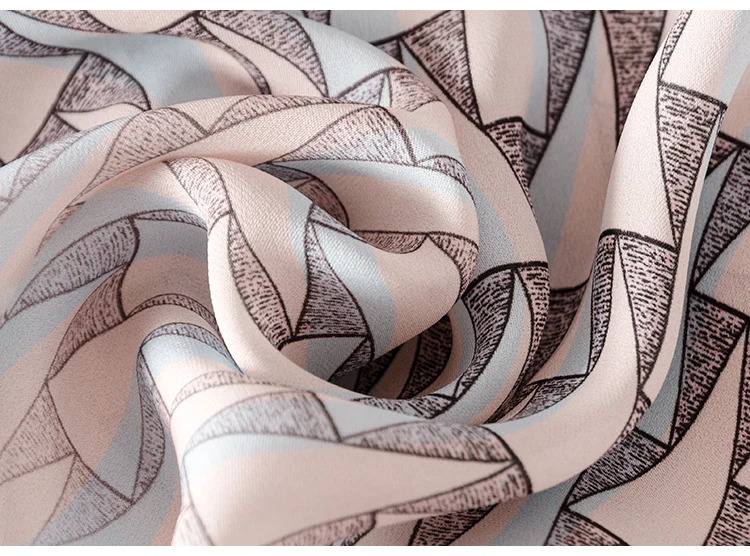 Женская блузка из 100% натурального шелка креповая блуза с 3/4 рукавами и принтом