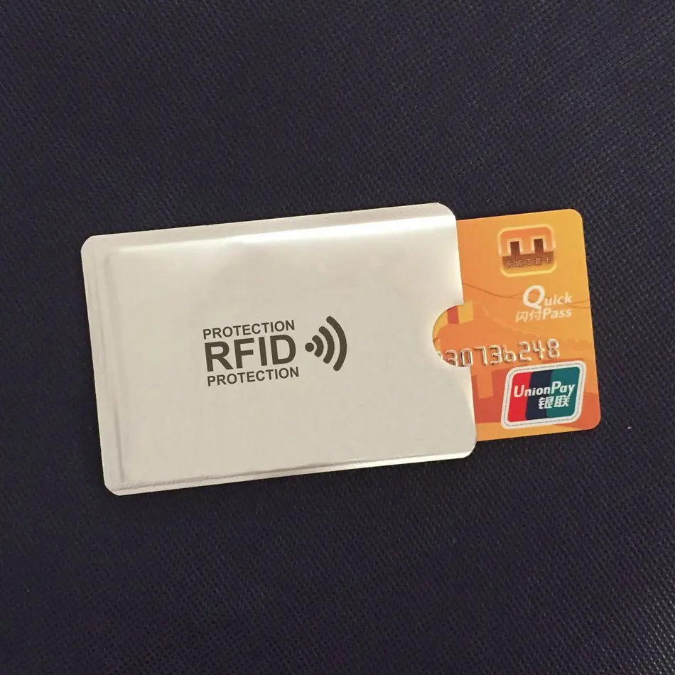 NFC Анти Rfid чехол для карт IC ID Card студенческий защитный чехол Защитная пленка для удостоверения личности дебетовая металлическая Кредитная карта алюминий 6*9,3 см