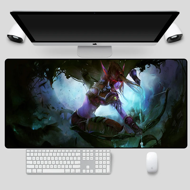 Большой игровой коврик для мыши World of Warcraft 60 х30 см геймерский с аниме сексуальный