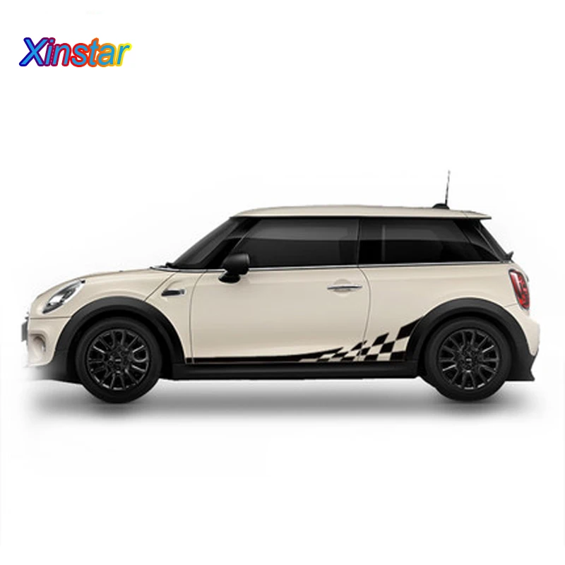 2 шт./лот наклейка на боковую полоску автомобиля Внешнее украшение для BMW Mini cooper