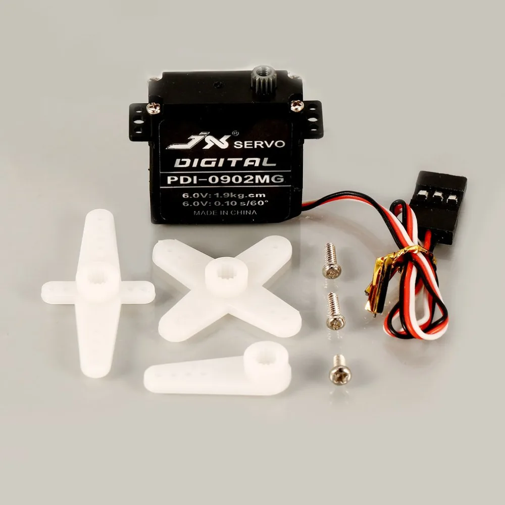 JX PDI-0902MG 1,9 кг 4,8 V-6 V цифровой сервопривод с большим крутящим моментом для RC Самолет с неподвижным крылом аксессуары для запасных частей самолета