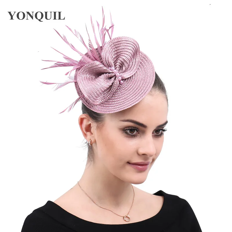 

Элегантная женская шляпа-Вуалетка для официального платья на свадьбу заколка для невесты Новые коктейльные головные уборы для женщин шика...