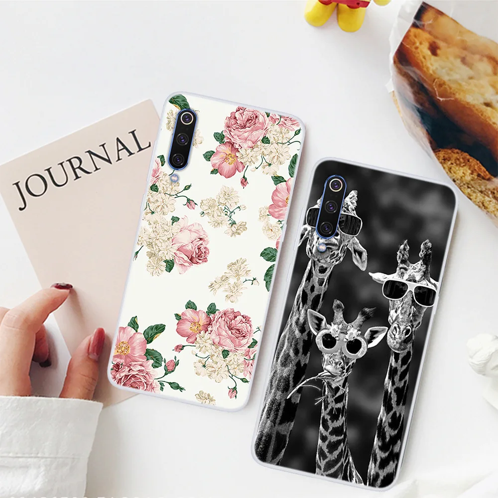 Модный милый чехол для телефона с мультяшными животными Xiaomi MI 9 SE рисунком мягкий