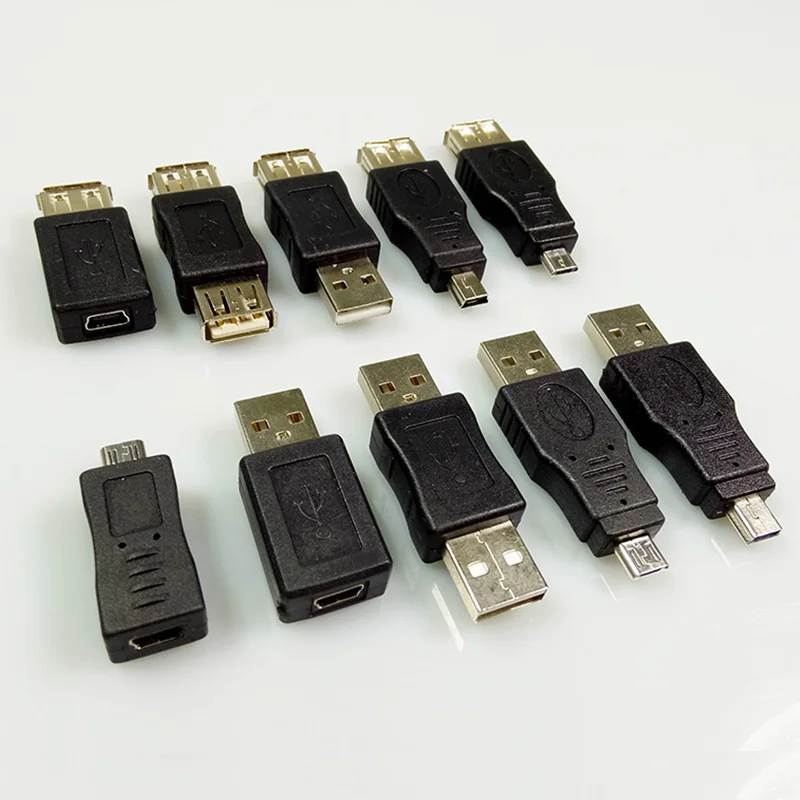 10 шт./компл. полный комплект разъем USB 2 0 типа мама штекер папа 5 контактный микро OTG