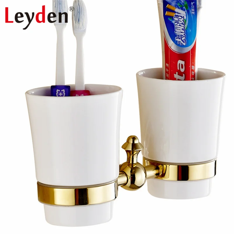 Держатель для зубных щеток Leyden ORB/Gold черная настенная подставка из латуни