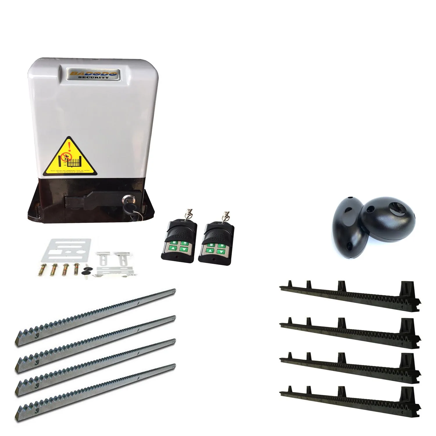 Kit 3 AC220V 600 кг сила автоматический Электрический раздвижной оператор привода для открывания ворот с 4 М металлические или нейлоновые стеллажи для раздвижных дверей дистанционное управление - Цвет: Kit 3