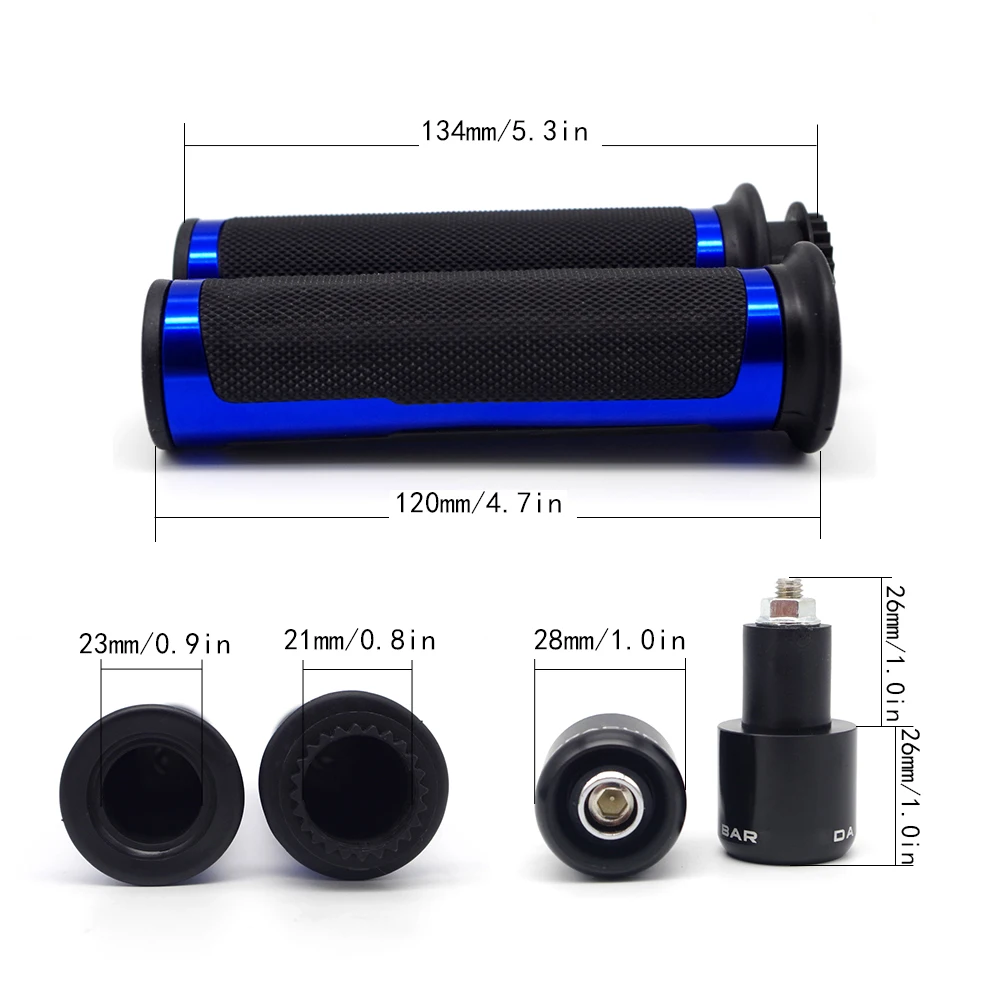 

Motorcycle Handle Grips Ends Racing handlebar CNC 22mm 7/8"cafe racer For kawasaki z750 z900 z1000 z650 versys 650 Ninja ZX10R