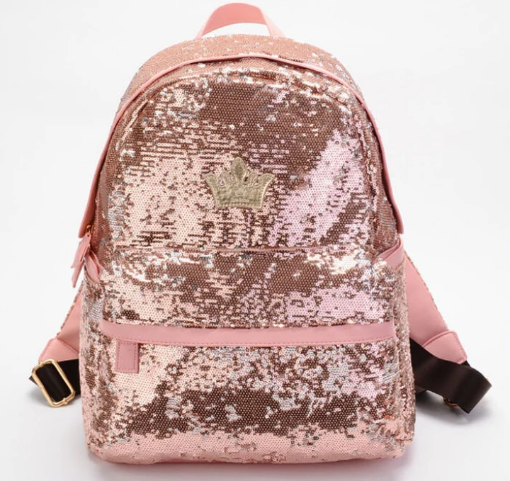 1 шт. женский рюкзак с блестками и короной|paillette backpack|backpack fashionfashion backpack |
