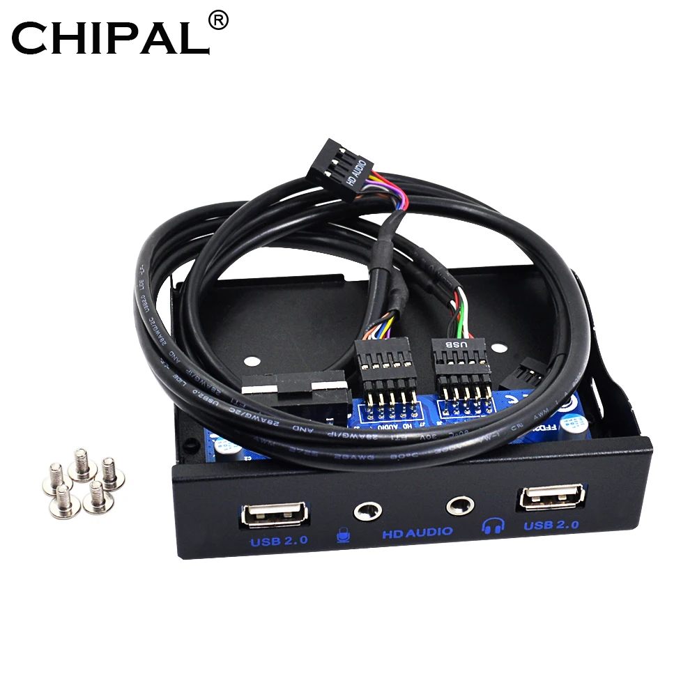 CHIPAL 4 Порты и разъёмы USB 2 0 концентратор передние Панель HD Audio 3 5 мм наушники