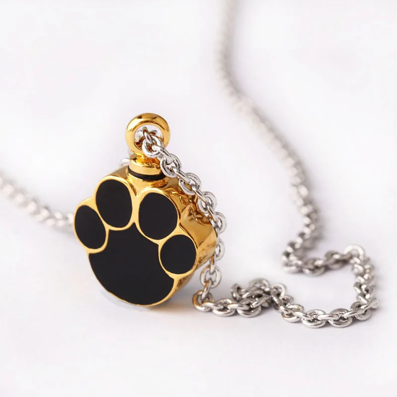 Ожерелье для кремации в форме лапы из нержавеющей стали 316L|urn necklace|cremation necklacesash urn |