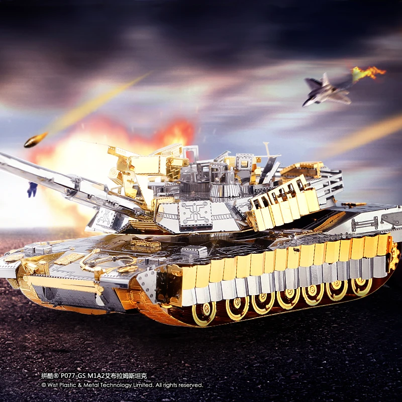Piececool M1A2 SEP Танк 3D лазерная резка металлическая головоломка DIY 3D Сборка Лобзики модель Военная 3D нано головоломка игрушки для детей Подарки