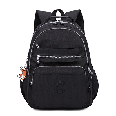 TEGAOTE мужской школьный рюкзак для подростков, Mochila Masculina, рюкзак для путешествий, женская школьная сумка, нейлоновая, унисекс, 15,6 дюймов, сумки для ноутбука - Цвет: black