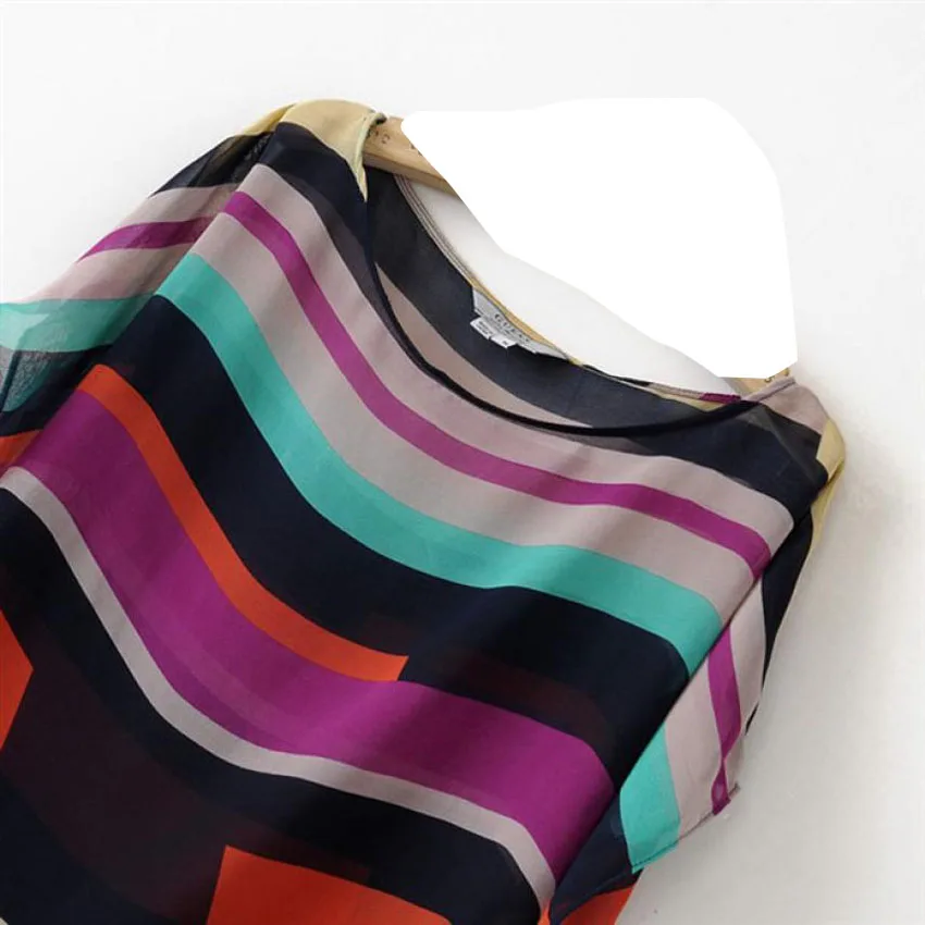 Летняя женская одежда 2017 модная шифоновая блузка Женская Повседневная Свободная