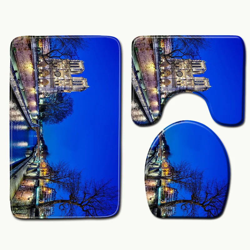 Zeegle душевые коврики Нотр Дама де Парижа с рисунком коврик из пены эффектом памяти