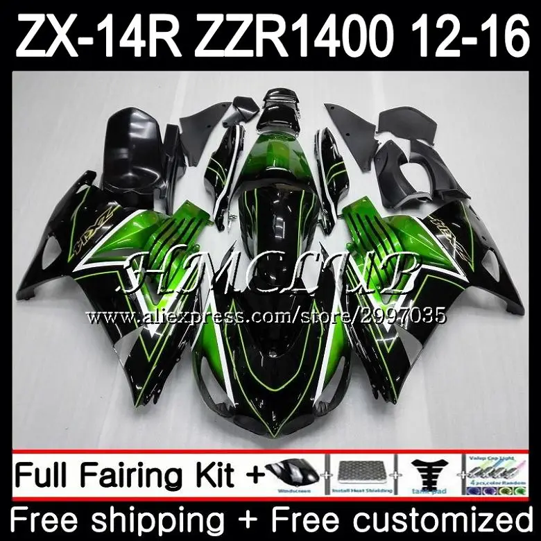 Комплект обтекателей для KAWASAKI NINJA ZX 14R ZZR 1400 ZX14R 12 13 14 15 16 73HC.0 ZZR1400 2012 2013 2014 2015 2016