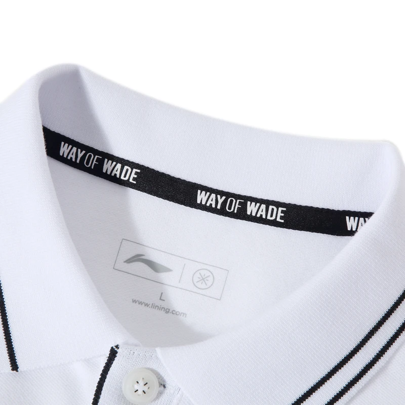 Li Ning мужская футболка поло серии Уэйд дышащая 96% хлопок 4% спандекс с отложным