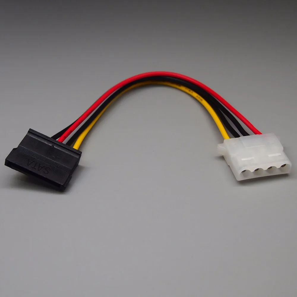 100 шт. большой 4P гнездовой к SATA кабель питания 4Pin 15PIN IDE жесткого диска Женский