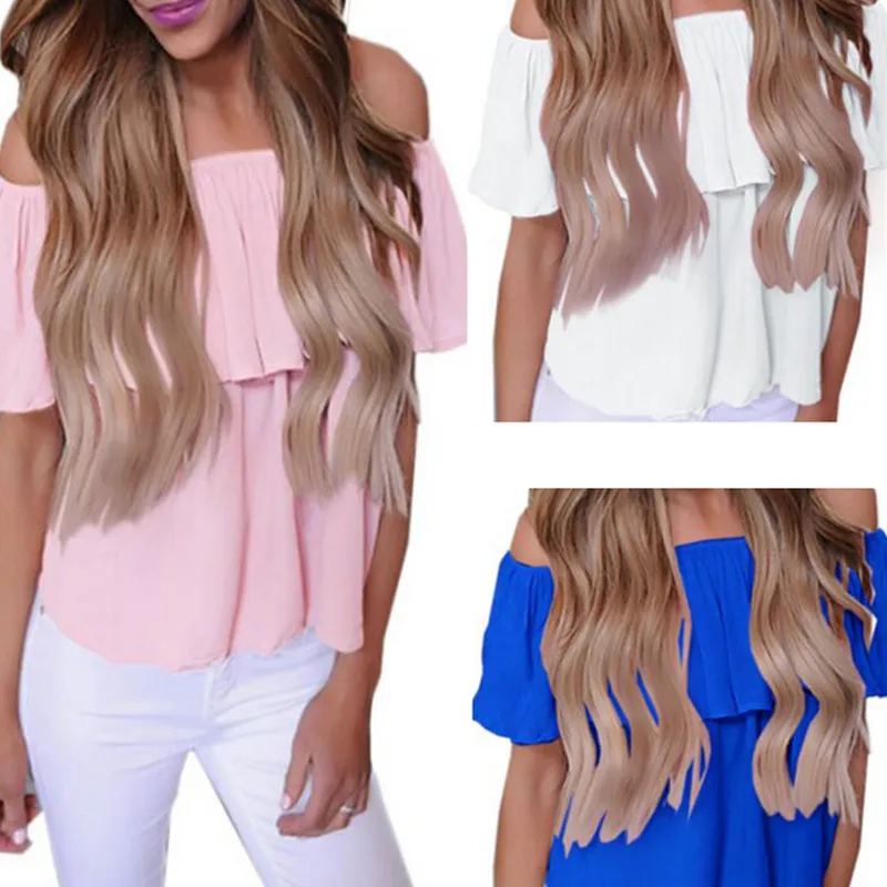 Модная Летняя женская сексуальная рубашка с коротким рукавом и открытыми