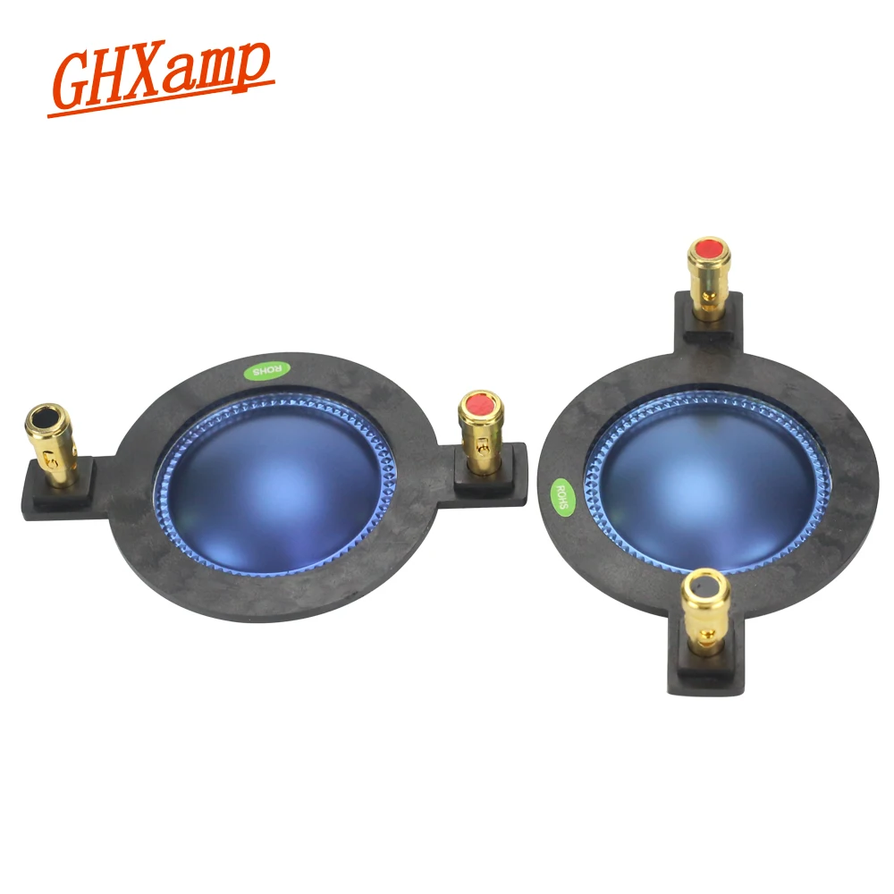 

GHXAMP 44.4MM Voice Coil Blue Film 44 Core Horn Tweeter Driver Diaphragm Treble Speaker Repair DIY 8OHM 70-250W High-end 2PCS